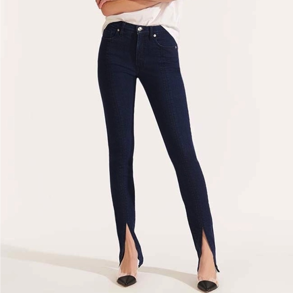 Veronica Beard Kate High Rise Skinny Jean Oxford Blue W/Slit Denim Women’s 31/12